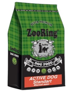 Сухой корм для собак Active Dog Standart средних крупных пород Мясной микс 2 кг Zooring