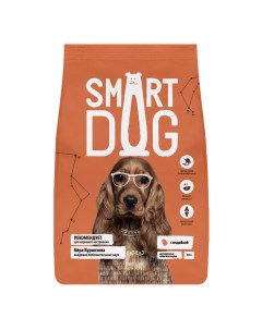 Сухой корм для взрослых собак всех пород с индейкой 0 8 кг Smart dog