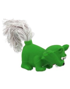 Игрушка пищалка для собак мини Белка зеленый 7 см Dog fantasy
