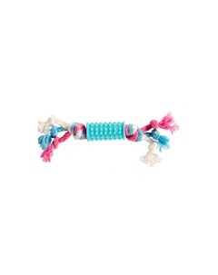 Игрушка для собак Резиновый центр с веревками голубой 7х3см Duvo+
