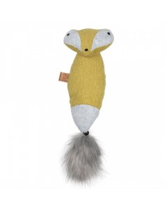 Мягкая игрушка для кошек Rocco текстиль с кошачьей мятой желтый 40 см Ebi