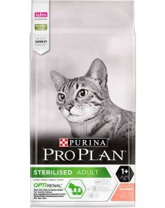 Сухой корм для кошек Cat Optirenal Sterilised лосось 2 шт по 3 кг Pro plan