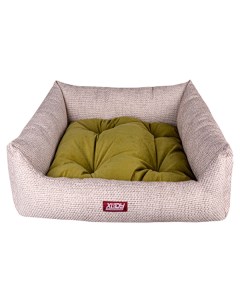 Лежак для собак и кошек Люкс Olive 2 флок 60 х 50 х 15 см Xody