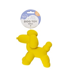 Игрушка для собак латексная Надувной пудель жёлтая 14x6x12 5 см Duvo+