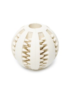 Игрушка для собак резиновая Мяч зубочистик белая 5см Duvo+