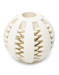 Игрушка для собак резиновая Мяч зубочистик белый 7см Duvo+