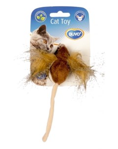 Мягкая игрушка для кошек текстиль коричневый 10 см 1 шт Duvo+
