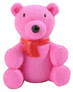 Жевательная игрушка для собак Медвежонок с ароматом клубники розовый 10 5 см Tarky