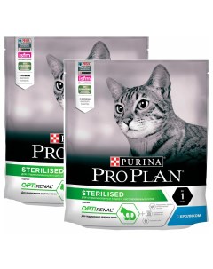 Сухой корм для кошек Cat Optirenal Sterilised кролик 2 шт по 0 2 кг Pro plan
