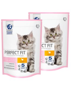 Сухой корм для котят Junior курица 2 шт по 0 65 кг Perfect fit