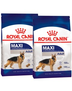 Сухой корм для собак MAXI ADULT для крупных пород 2шт по 15кг Royal canin