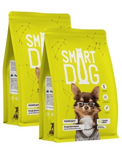 Сухой корм для собак с курицей и рисом 2 шт по 12 кг Smart dog