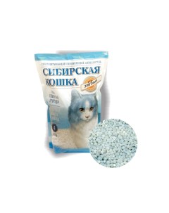 Впитывающий наполнитель Элитный силикагелевый синие гранулы 4 л Сибирская кошка