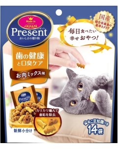 Лакомство для кошек кусочки говядина курица печень рыба 14 шт 42 г Japan premium pet