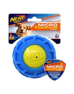 Мяч для собак Микро рифленый синий зеленый 10 см Nerf