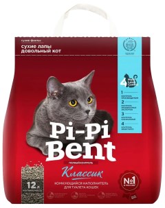 Комкующийся наполнитель Pi Pi Bent Classic бентонитовый 5 кг Pi-pi bent