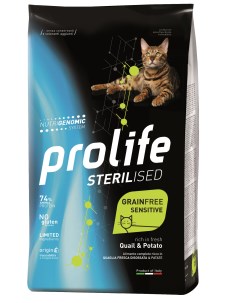 Сухой корм для кошек Sterilised Grainfree Sensitive перепёлка и картофель 0 4кг Prolife