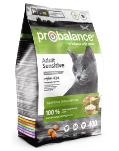 Сухой корм для кошек Sensitive чувствительное пищеварение 400 г Probalance