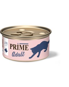 Консервы для кошек Adult говядина кусочки в соусе 24шт по 75г Prime