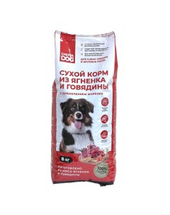 Сухой корм для средних и крупных собак с ягненком говядиной и морковью 8 кг Chepfa dog