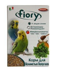 Сухой корм для волнистых попугаев Pappagallini 1 кг Fiory