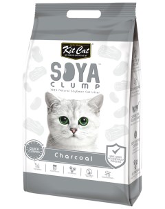 Комкующийся наполнитель SoyaClump Soybean Litter Charcoal соевый 14 л Kit cat