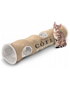 Тоннель для кошек Cote Divoire шуршащий бежевый 120х25х25 см Ebi