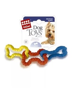 Жевательная игрушка для собак 3 резиновых косточки длина 15 см Gigwi