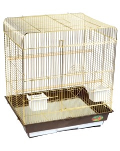 Клетка для птиц 1302G 52х41х59 см золотая решетка коричневый поддон Триол