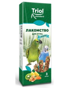 Лакомство для птиц Тriol Standard Ассорти с фруктами овощами и орехами 3 штуки Триол