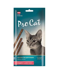 Лакомство для кошек Лакомые палочки с индейкой и ягненком 35 шт по 15 г Pro cat
