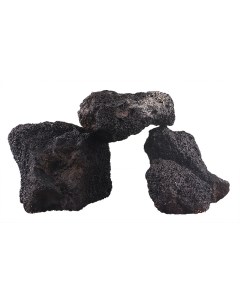 Камень для аквариума Черный вулканический S натуральный камень 10х10х10 см Prime