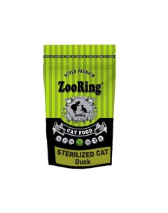 Сухой корм для кошек STERILIZED CAT DUCK с уткой для стерилизованных 0 35кг Zooring