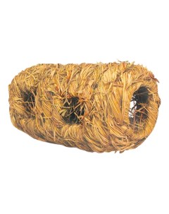 Домик для грызуна стебли и травы 9 5х9 5х17см цвет коричневый бежевый Триол