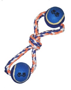 Игрушка для собак два мяча на канате Ripoma