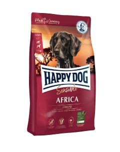 Сухой корм для собак Africa страус картофель 2 8кг Happy dog