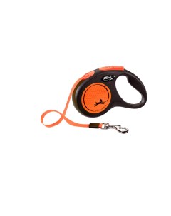 Поводок рулетка New Neon S Tape 5m orange Flexi