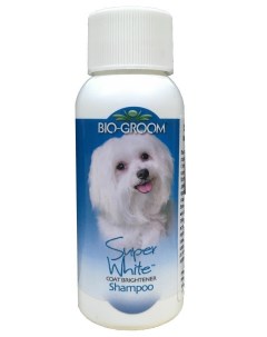 Шампунь Super White для собак белого и светлых окрасов концентрат 1 к 8 59 мл Bio groom