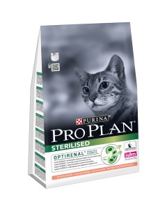 Сухой корм для кошек Sterilised Optirenal для стерилизованных лосось 3кг Pro plan