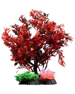 Растение аквариумное T808 искусственное 25 см красно зеленое Пижон аква