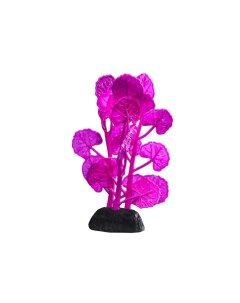 Растение силиконовое аквариумное светящееся в темноте 7 х 11 см фиолетовое Nobrand