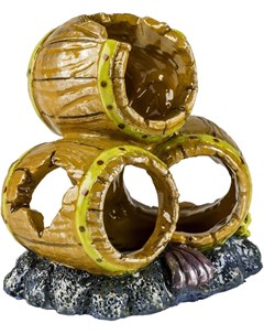 Декорация для аквариума Бочки пластик Glofish
