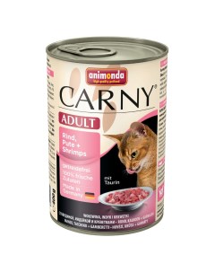 Консервы для кошек Carny Adult с индейкой и креветками 400г Animonda