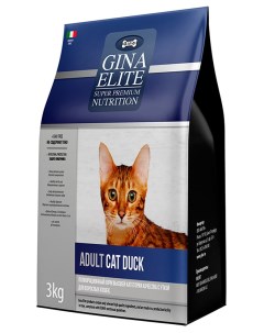 Сухой корм для кошек Elite утка 3кг Gina