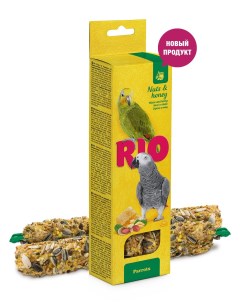 Лакомство для попугаев Палочки с орехами и медом 2 х 90 гр 0 18 кг Rio