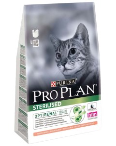 Сухой корм для кошек Sterilised Optirenal для стерилизованных лосось 3кг Pro plan