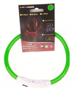 Ошейник для собак Rechargeable Flashing USB светодиодный р M Nobrand