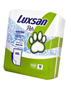 Пеленки для кошек и собак одноразовые Premium Gel 90 x 60 см 10 шт Luxsan
