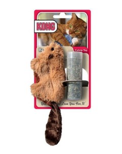 Мягкая игрушка для кошек Бобер плюш с тубом кошачей мяты 15 см Kong