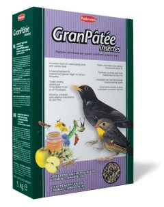 Сухой корм для птиц Granpatee Insectes с насекомыми 1кг Padovan
